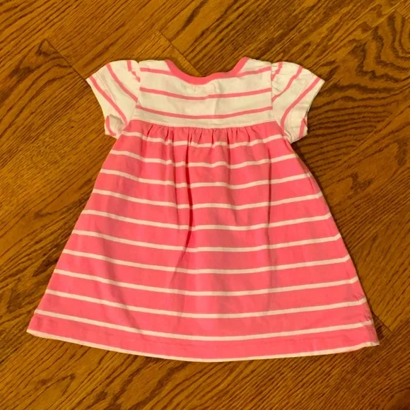 Baby Luigi | Pink and White Striped Dress with Pockets - Picture 2 of 3